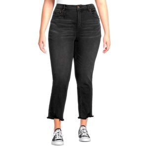 🆕 Terra & Sky Women's Plus Size Vintage Inspired Crop Denim Jeans Size: 24W
